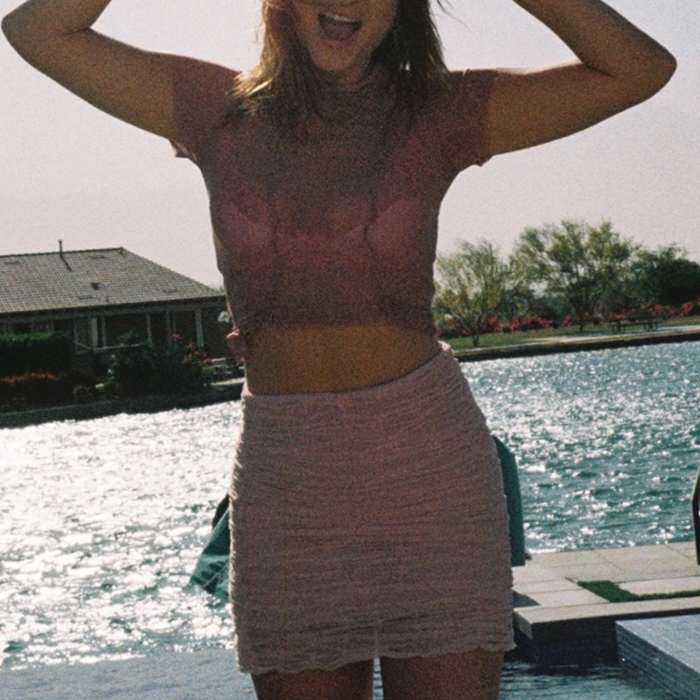 Greta garmel matching pink set